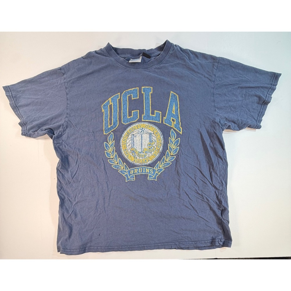 UCLA Bruins T-Shirt Mens XXL Blue Distressed Graphic University Seal